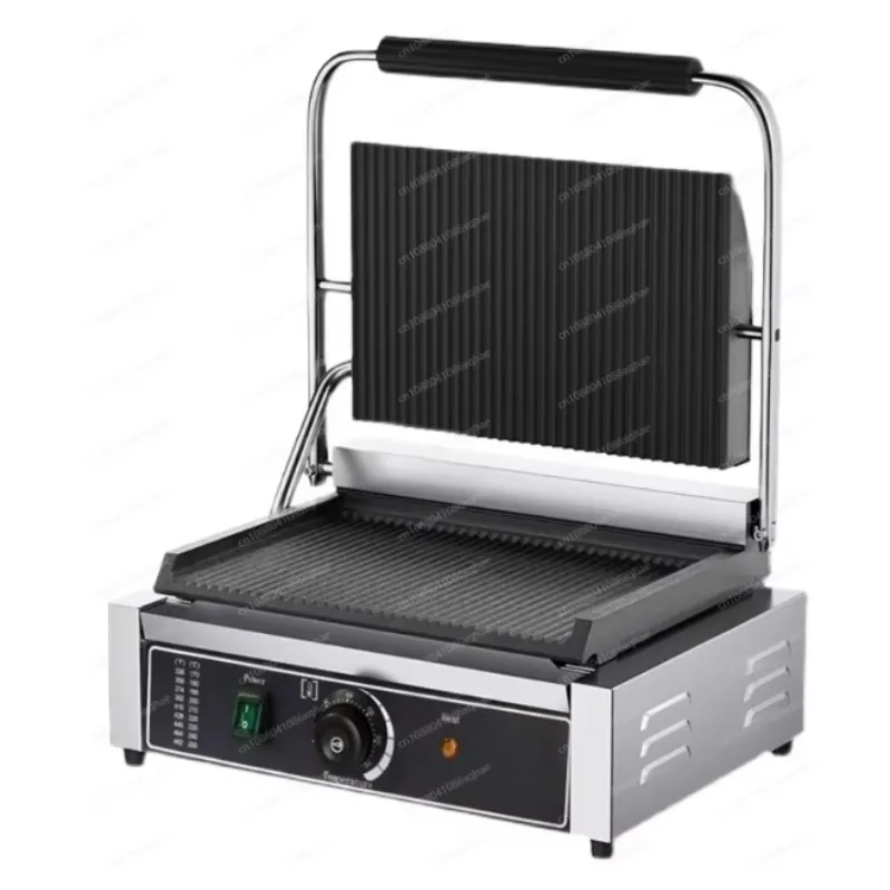 Pressure Plate Grill Double Sided Full Pit Panini Machine Thickened Iron Plate Frying and Roasting Steak Machine