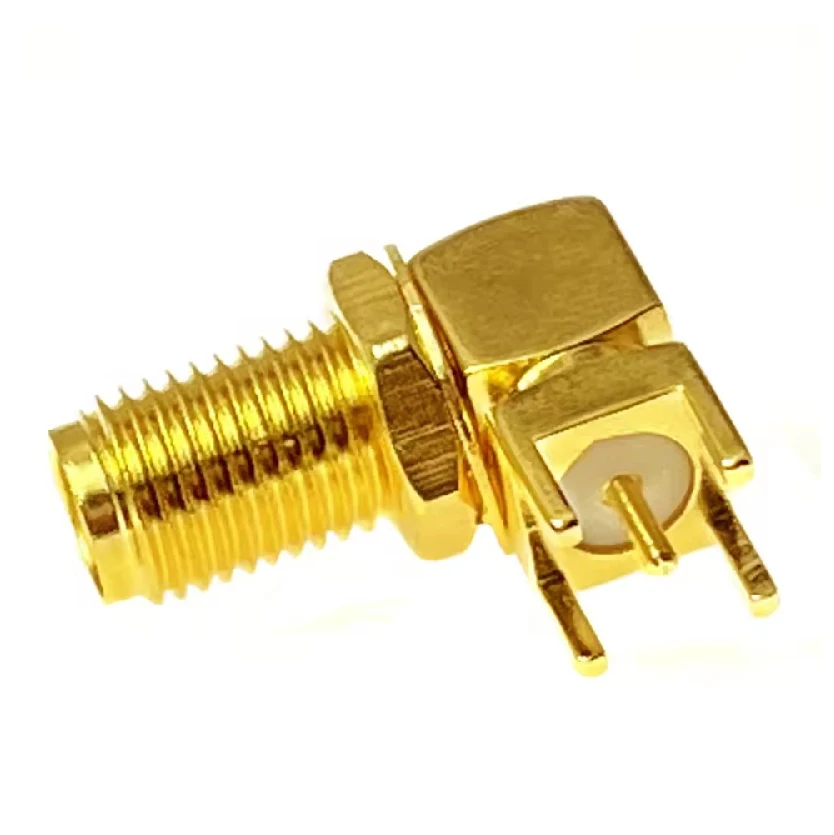 SMA-KWE Adapter 14.5-23mm Sizes Solder Edge PCB Right Angle Mount RF Copper Connector Plug Socket