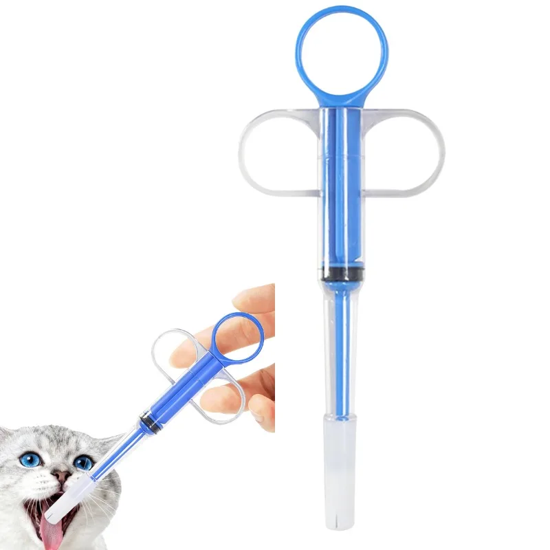 

Pet Medical Feeding Tool Press Type Syringe Injector Safe Oral Medicine Dispenser Tablet Pill Feeder Soft Tip Dropper for Dogs