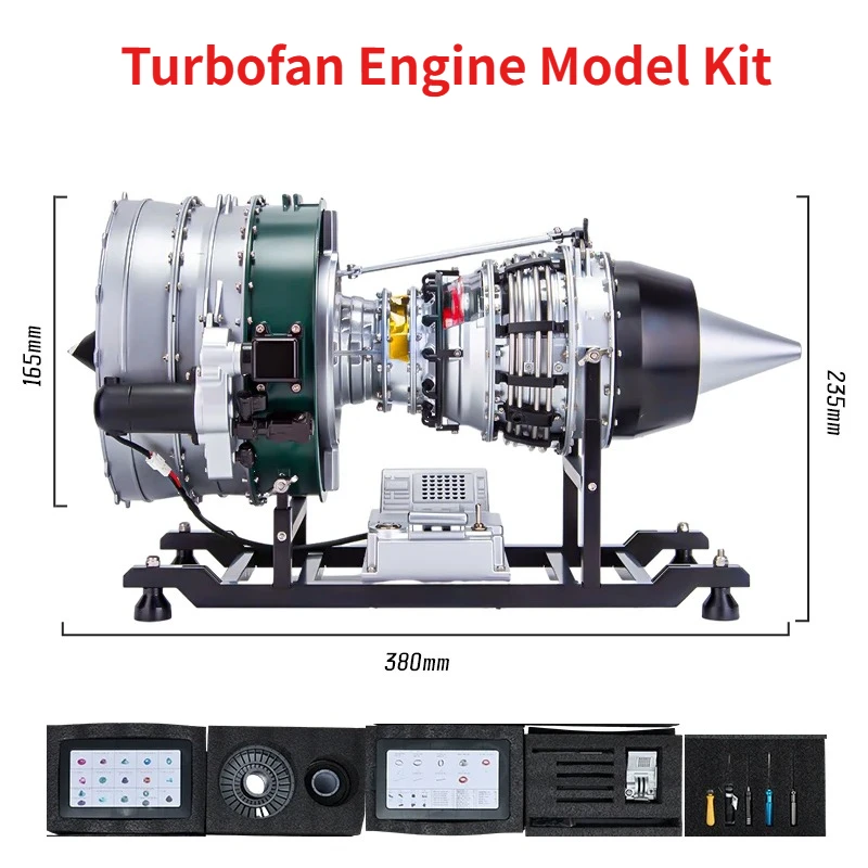 

Комплект двигателя TECHING Turbofan, 1000+ деталей, авиационный двойной вал, сделай сам, реактивный турбинный двигатель в сборе, комплект модели, коллекция игрушек DM119