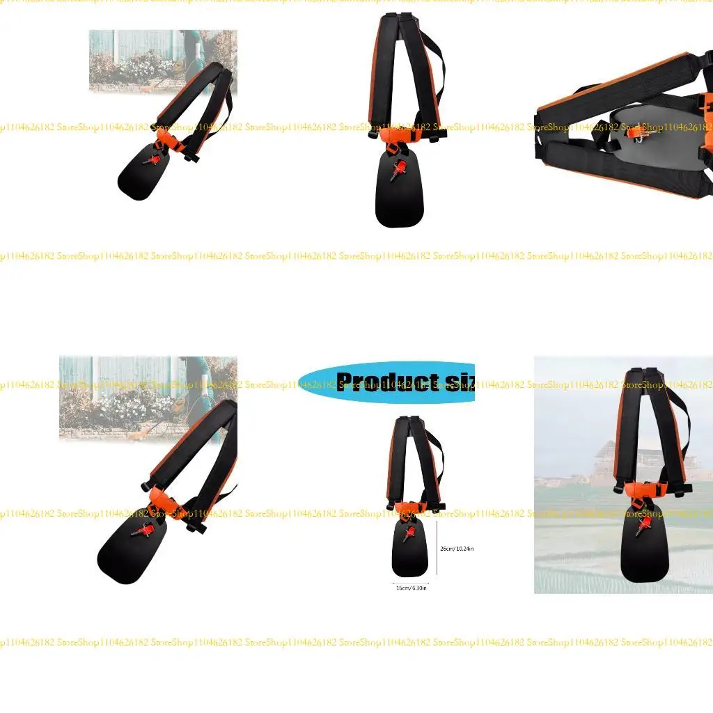 

Q2Q4 Efficient Shoulder Padded Belt Harness Double Shoulder Strap for Brush Outdoor Power Tool Brushcutter Straps