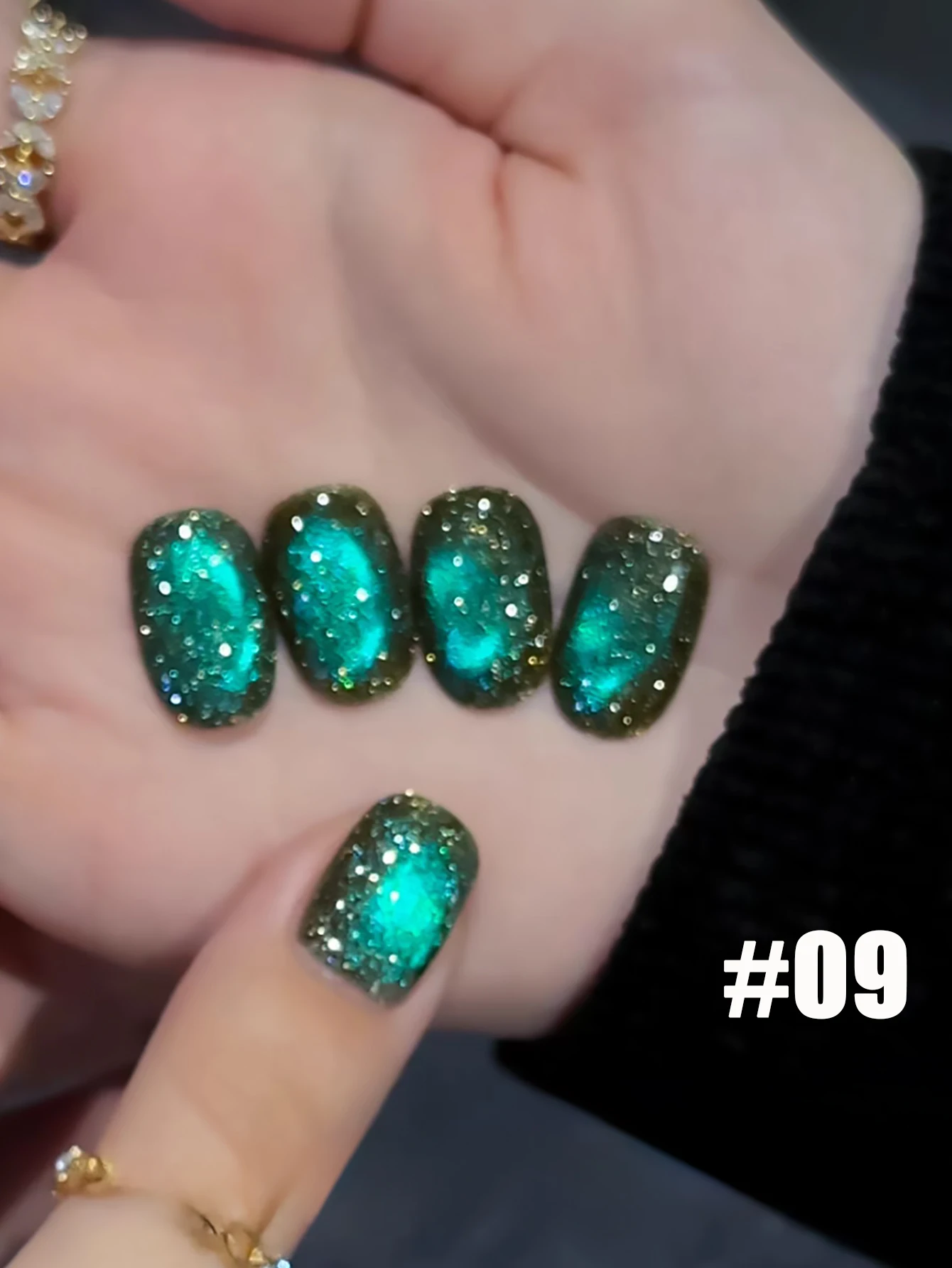 1-10 قطعة WS 2025 انفجار جديد فلاش كسر الماس الزجاج الخرز القط العين مسمار الفن سيلادون تدفق سلسلة القط العين هلام طلاء الأظافر