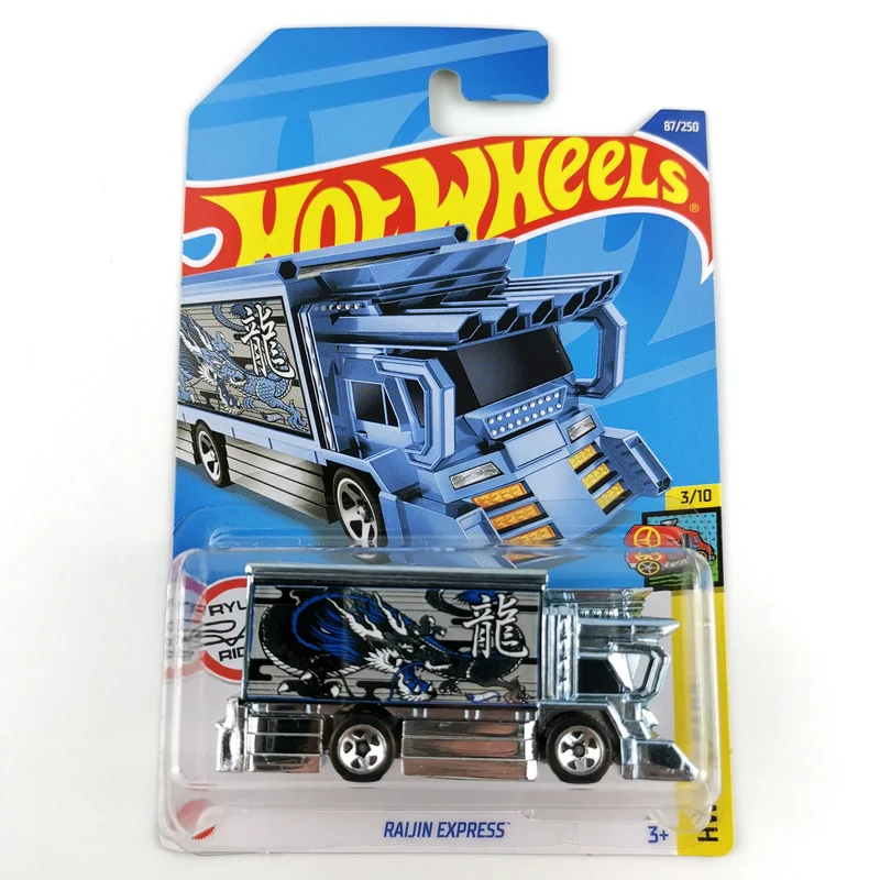 2022-87 Hot Wheels Cars RAIJIN EXPRESS 1/64 Metal Die-cast Model Collection Toy Vehicles