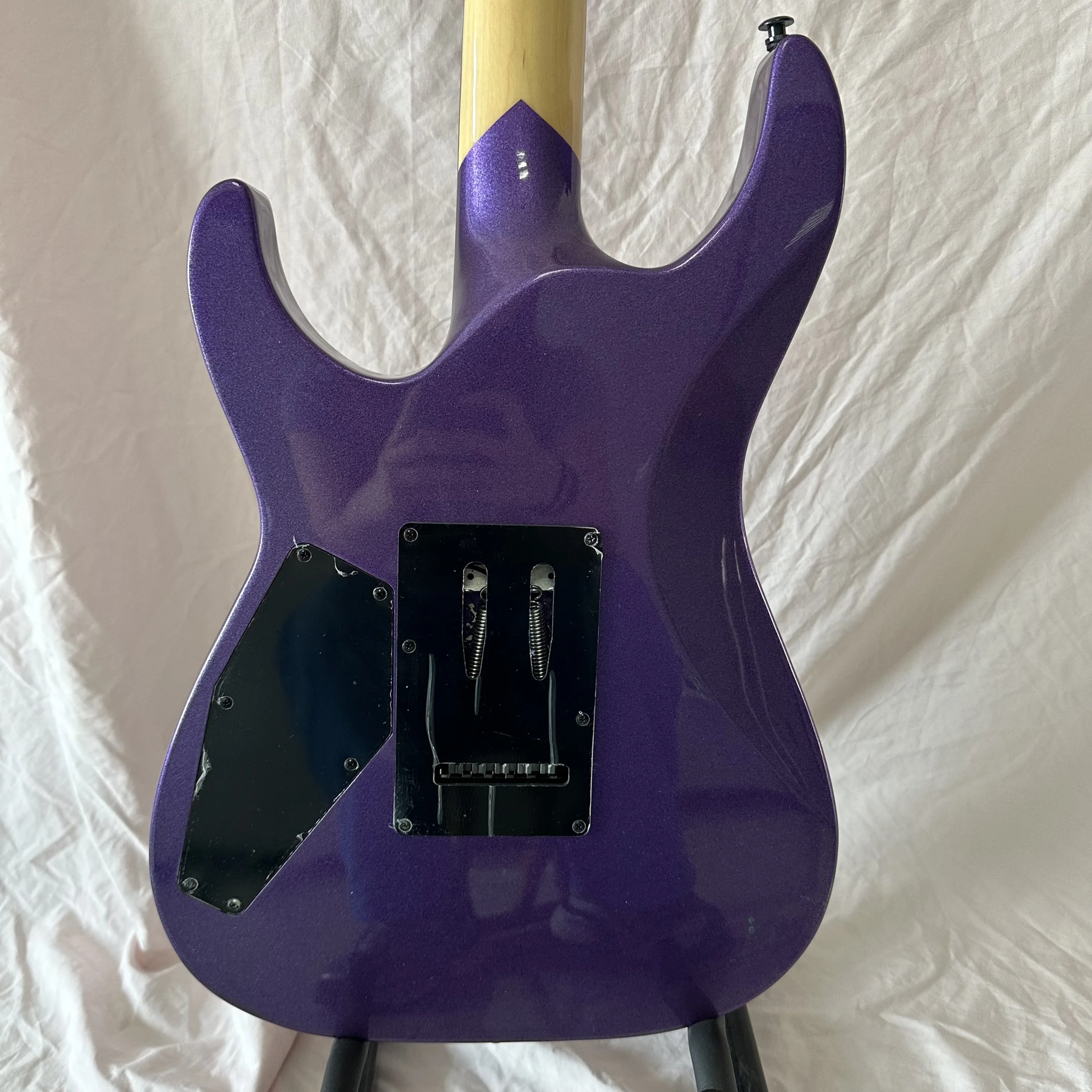 US Warehouse Ouija Board Graphic ESP Electric Guitar Purple Body Rosewood Fingerboard Double Humbucker Moon Star Fret Inlay 6 String Heavy Metal Guitar