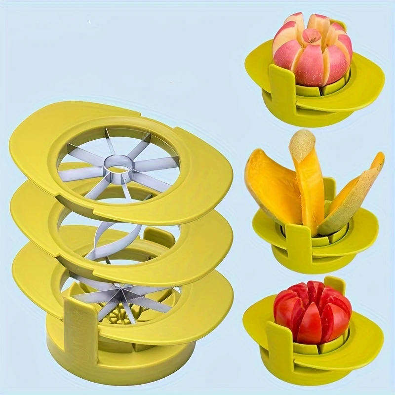 4 In 1 Stainless Steel Fruit Slicer Set Mango Apple Corer Peeler Cutter Kitchen Gadget Baking Supplies Tool