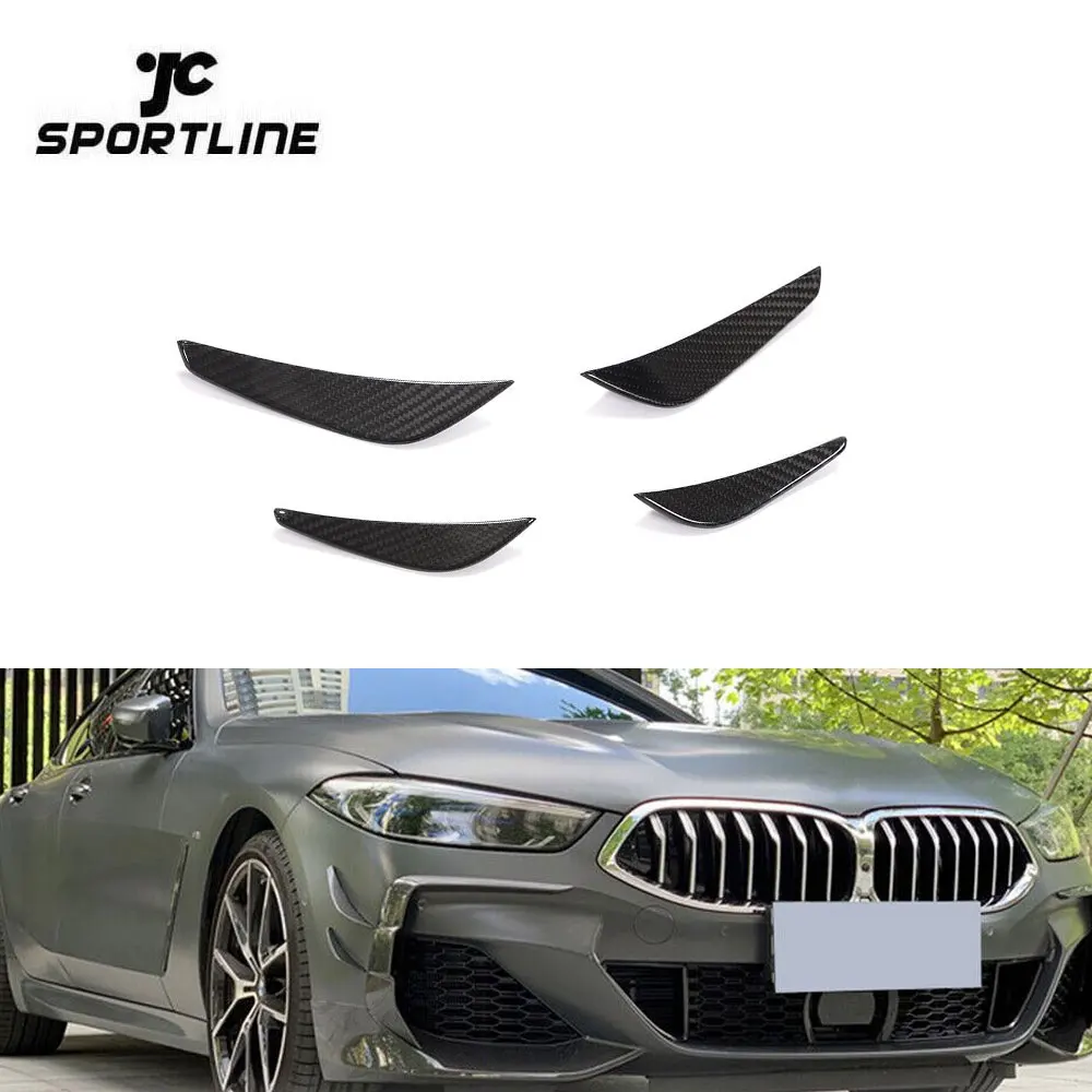 

Dry Prepreg Carbon Fiber G14 G15 G16 Front Bumper Fins Canards Aprons Splitter For BMW 8 Series M850i Msport 2019 2020