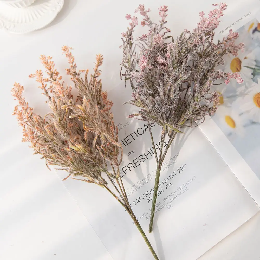 Künstliche Blumen Pflanzen Plüsch-Lavendelsträuße Heimvasen Gärten DIY-Geschenke Blumengirlanden-Materialien Hochzeits-Brautsträuße – Detail 12