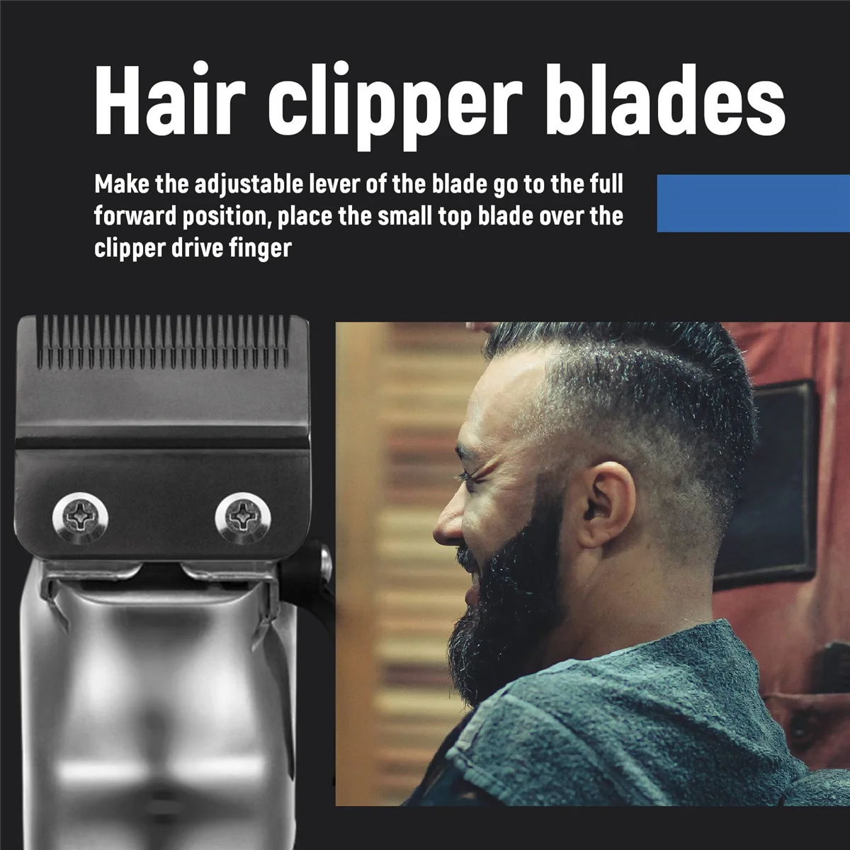

Better Quality 1 Sets Hair Clipper Replacement Blade Adjustable Hair Clipper Blades Compatible with Wahl 8148, 1919,8591, 8504,