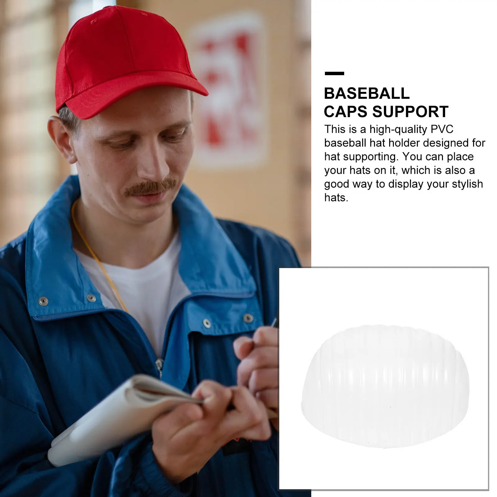20Pcs Caps Inner Support Protector for Baseball Peaked Hats Hat Storage Stand Lightweight Portable Sturdy PVC Hat Shape Keeper