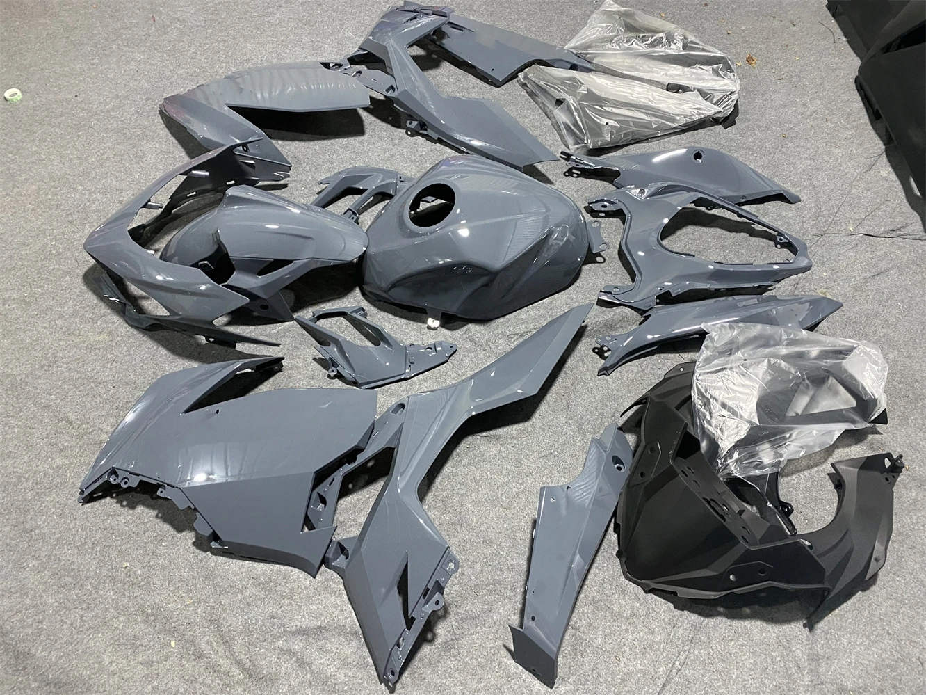 Motorcycle fairing fits Ninja 400 2018 2019 2020 2021 2022 2023 ZX400 18 19 2021 22 23 Year fairing Grey motorcycle housing