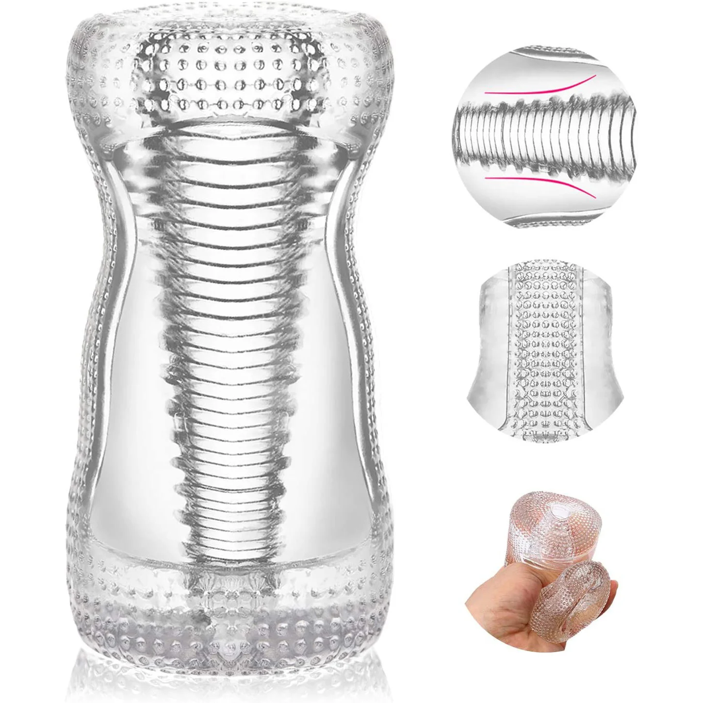 Male Masturbator Cup Stroker Portable Masturbation Pocket Pussy Vagina Oral Sleeve Stroker Blowjob Masturbator Portable Sex Toys