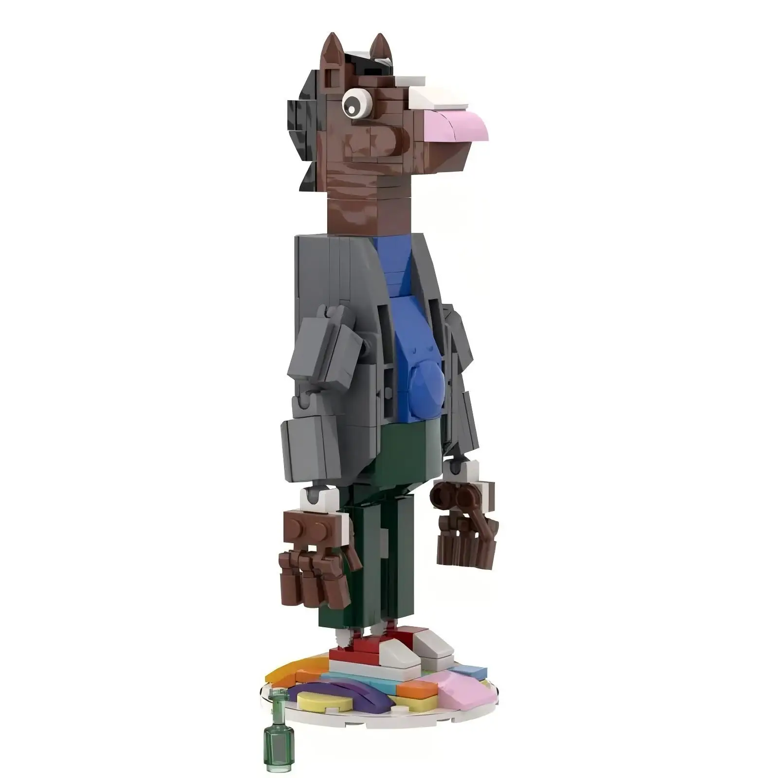 Image of MOC BoJacks Horsemans Modell Bausteine Komödie Animation Schauspieler Quadratischen Kopf Tier Menschliche Aktivität Figur Montage Spielzeug Geschenk