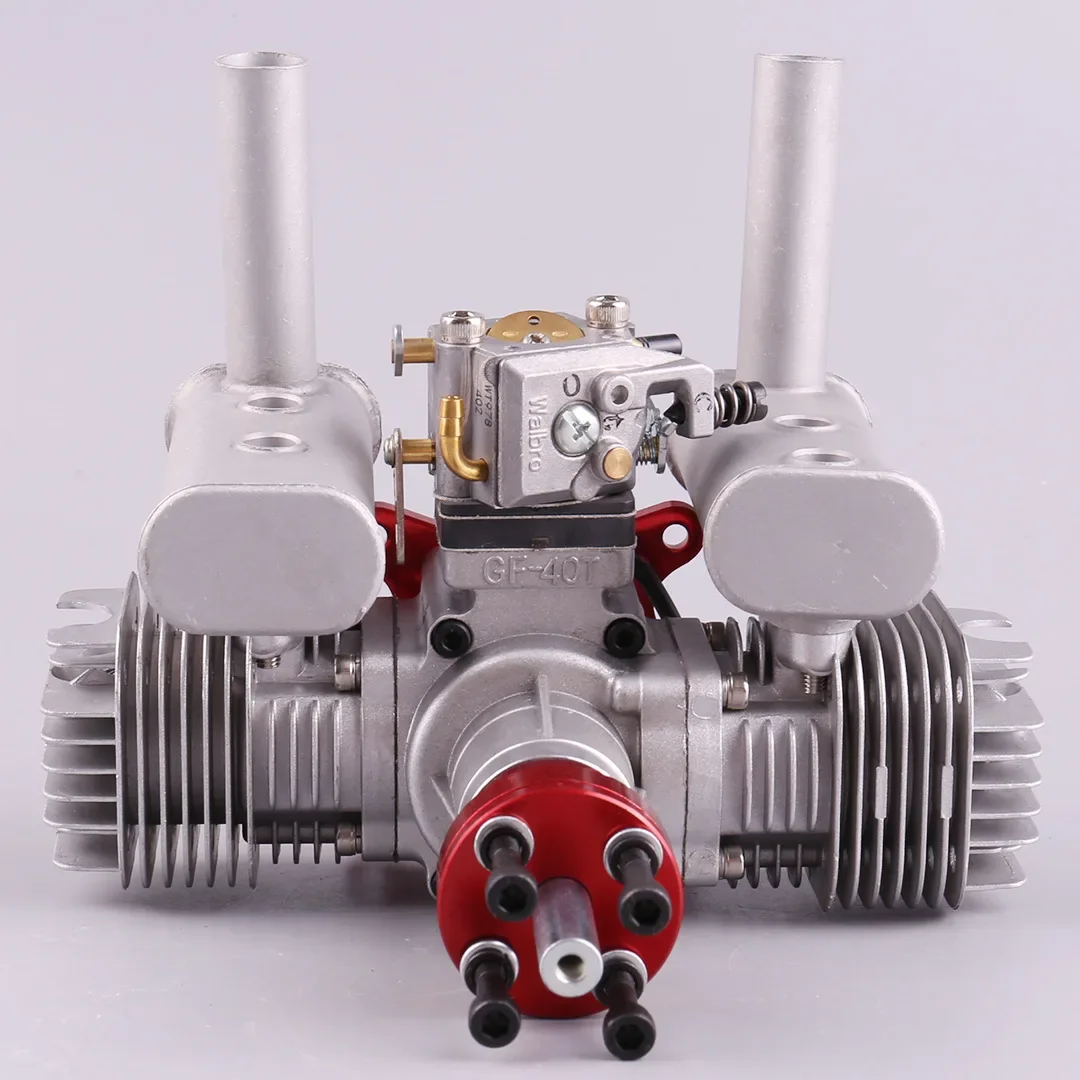 Two-cylinder model aircraft engine remote control hydraulic drone balsa fixed-wing aircraft