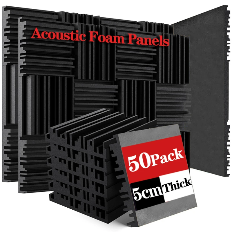 Painéis de Espuma Acústica de Estúdio Almofada de Esponja Insonorizada Irregular Absorção Criativa Parede da Sala Ktv Painel de Som 25x25x5cm 50 Pcs