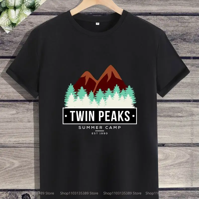 Vintage TWIN PEAKS T Shirt  Hot Sale The Black Lodge Etsy T-shirts Camisa Cotton  Tees Streetwear  Harajuku