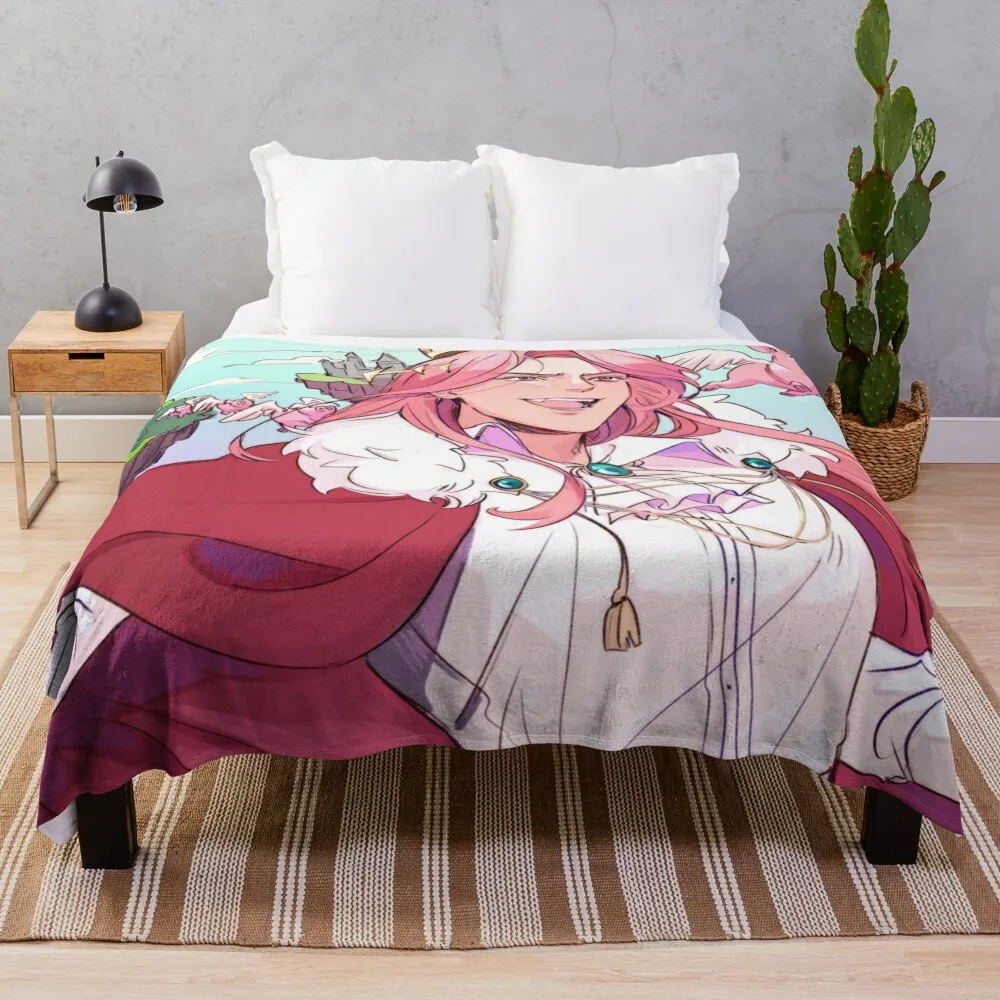 Technoblade Smile Throw Blanket Blankets Sofas Of Decoration Retros Summer Beddings Blankets