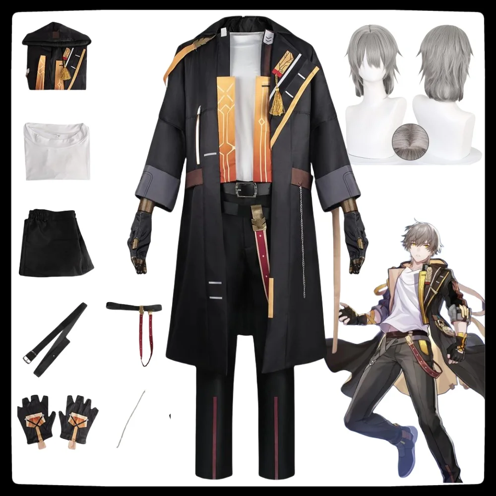 Gioco Honkai Star Rail Cosplay Trailblazer Caelus Costume parrucca accessori Halloween Party Clothes Comic Con Suit