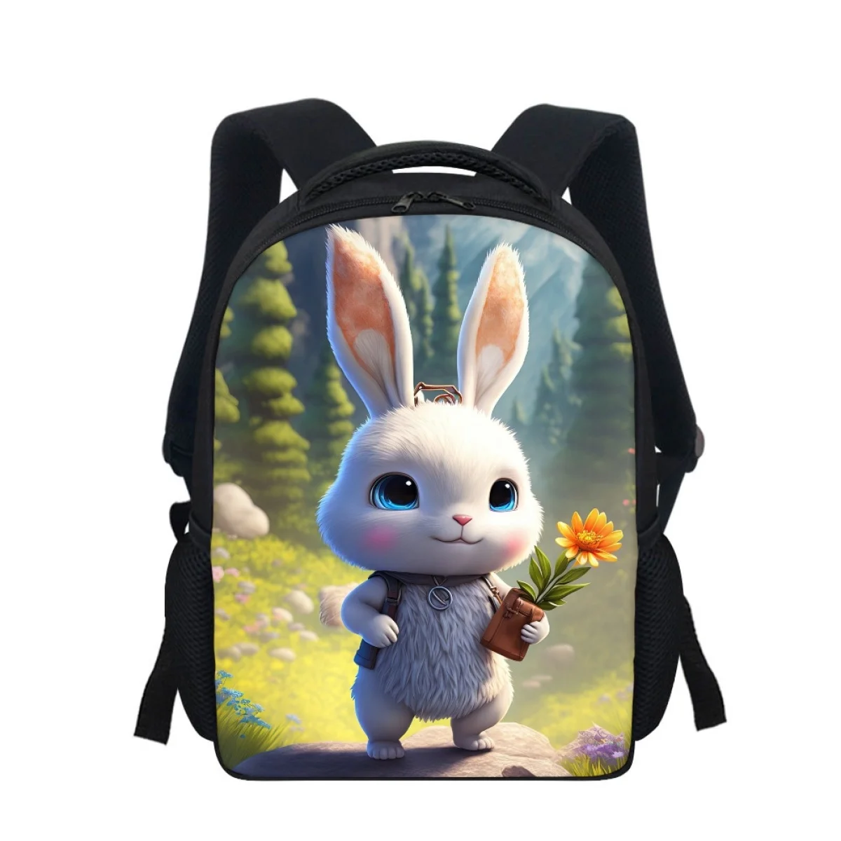 Niedlichen Kaninchen Druck Schule Tasche Für Mädchen Jungen Mode Cartoon Tasche Kinder Kinder Rucksack Hohe Qualität Student Bookbag Mochila