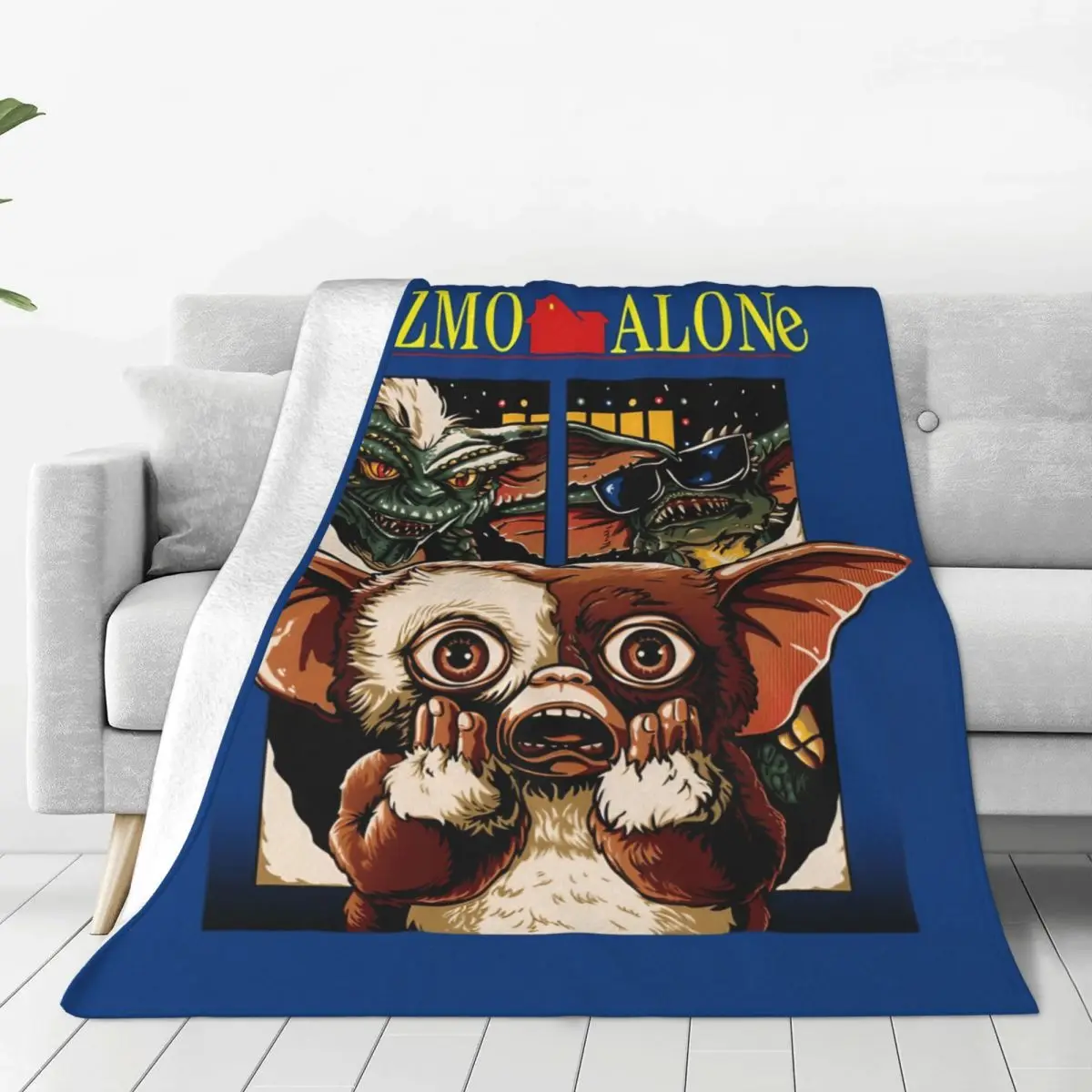 Gizmo Alone Blankets Flannel Decoration Gremlin Halloween Gift Multifunction Super Soft Throw Blanket for Home Outdoor Bedspread