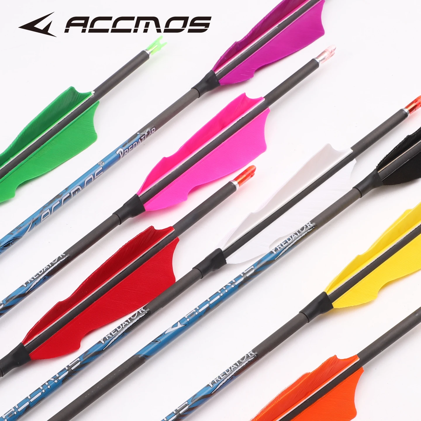 6/12/18 шт. ID4,2 мм стрелы из чистого углерода, позвоночник 300 400 500 600 700 800, вал с 4-дюймовым натуральным пером для стрельбы из лука на открытом воздухе