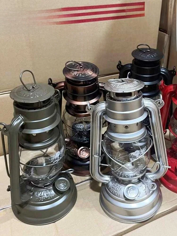 New Type Portable Camping Lantern Vintage Kerosene Lamp Tent Light Outdoor Handheld Lamp Hiking Travel Gear Camping Light