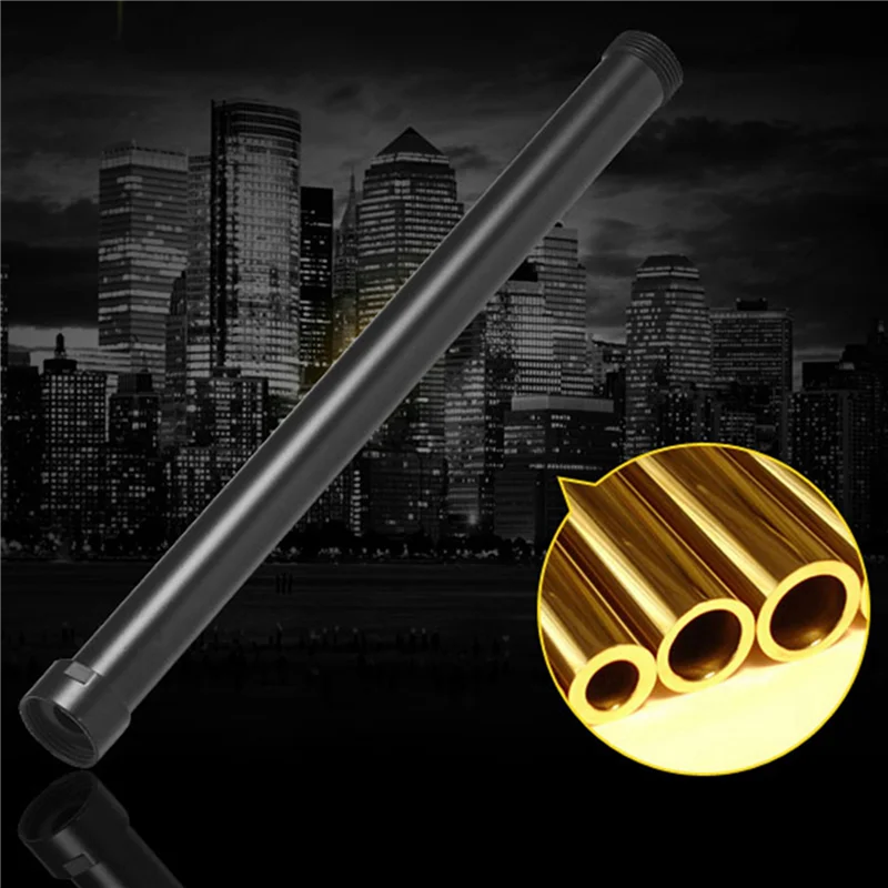 Y50A-4X Tubo de extensión de ducha negro, tubo mezclador de ducha de 30Cm de longitud, tubos de ducha de latón para baño