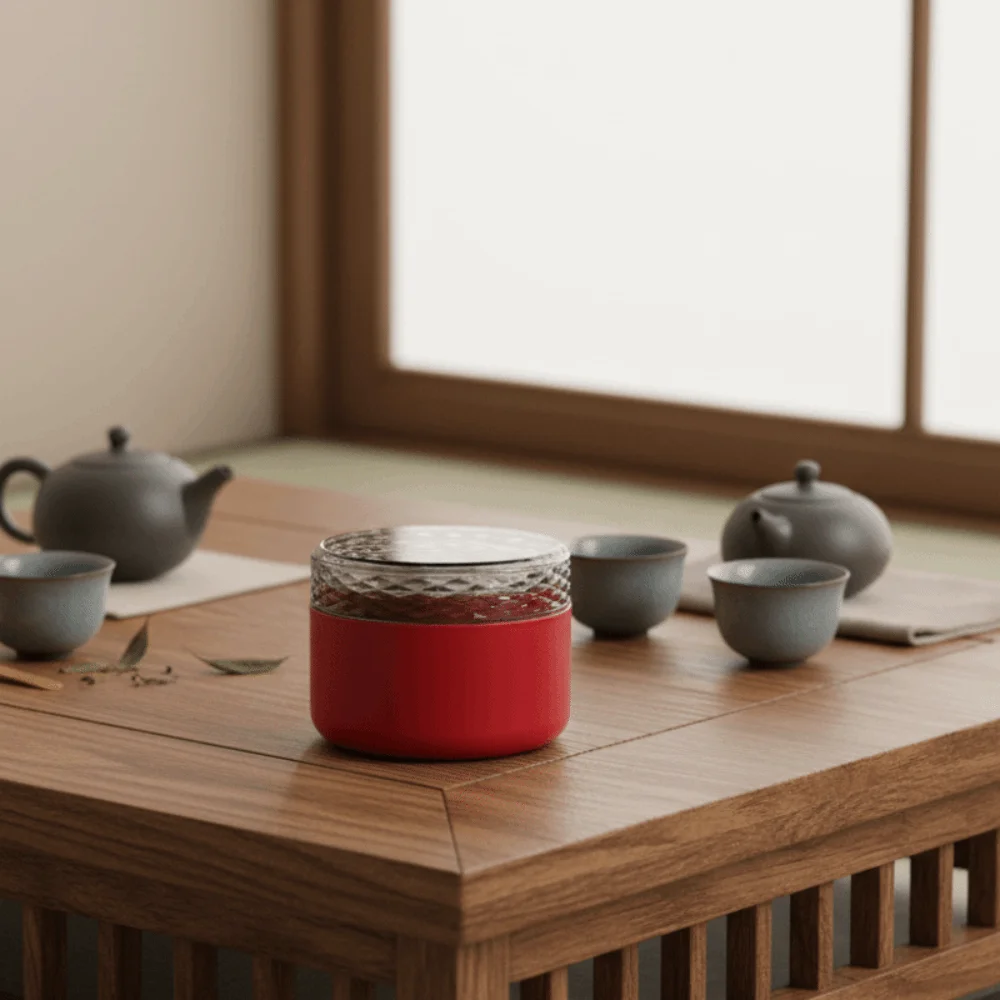 

2PCS Storage Jar Acrylic Lid Mini Tea Jar Tinplate Round Tea Sealed Jar Moisture-proof Portable Airtight Container Candy Storage