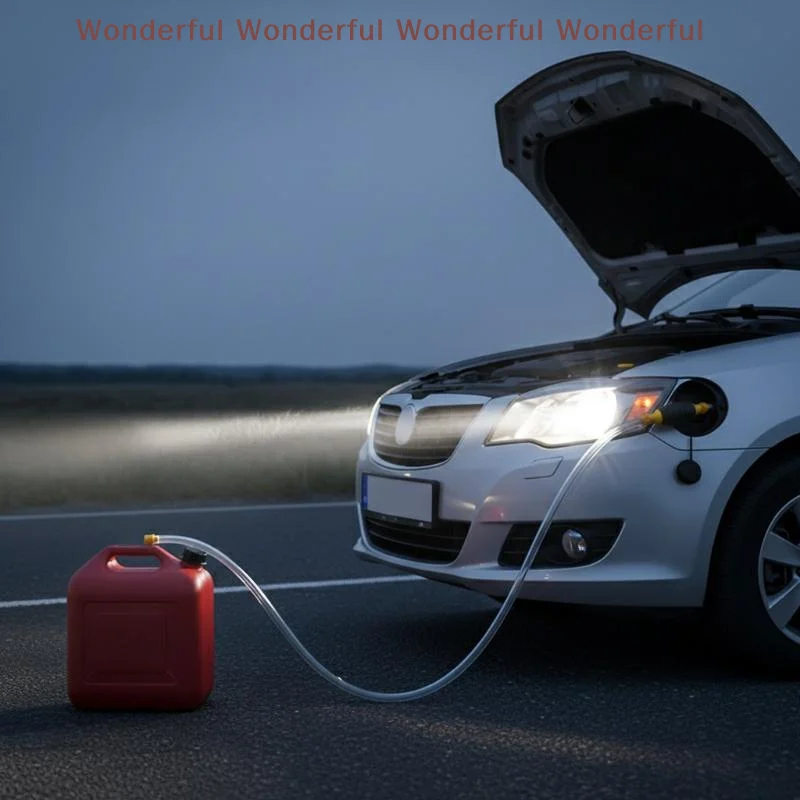 Manual Hand Fuel Pump for Car with 2M Tube Petrol  Oil Sucker Transfer Tool for Vehicle Emergency view 6