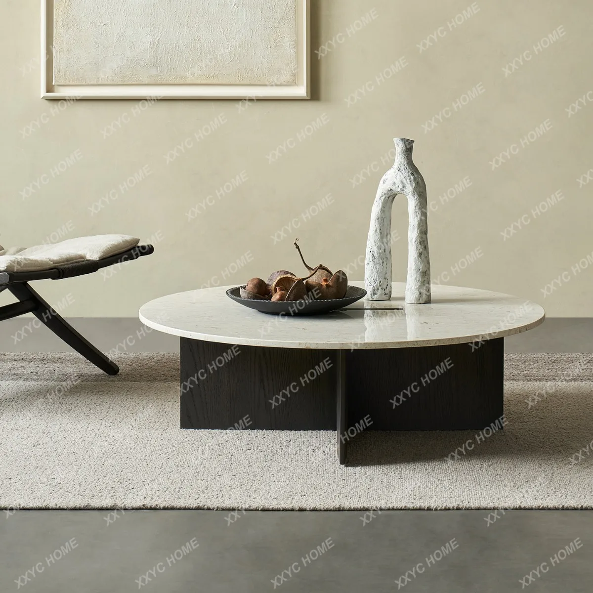 

Журнальный столик оригами, круглый, мраморный, цвета натурального дерева, для гостиной, современный, в стиле лёгкой роскоши, маленький круглый чайный столик