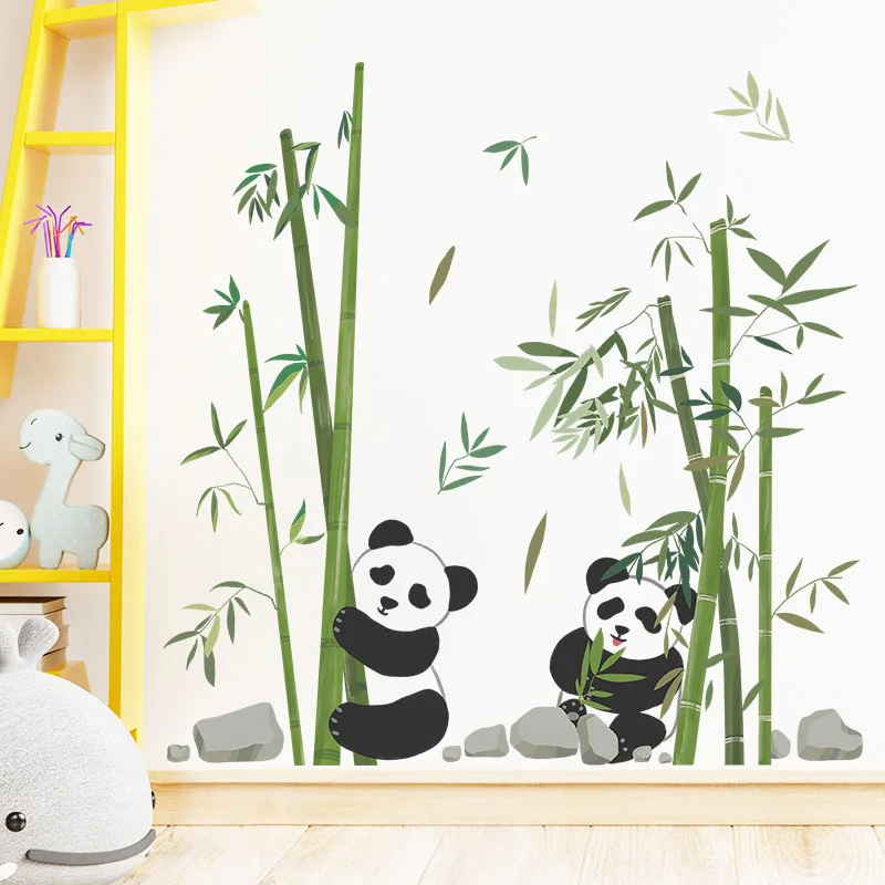 Panda Eat Bamboo Wall Decoration Living Room Bedroom Porch Layout Layout
