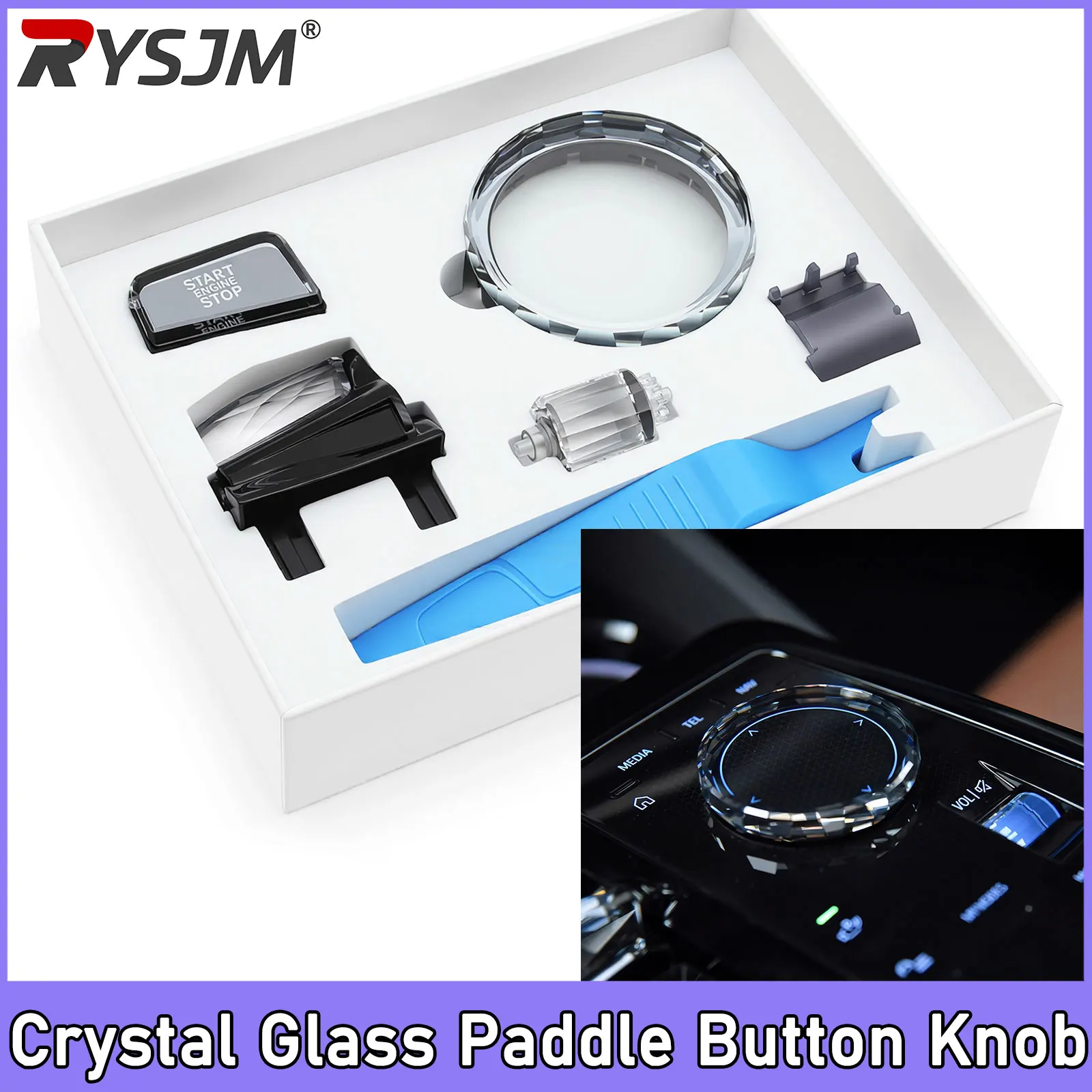 

Car Crystal Shift Paddles Replace Crystal High Grade Handle Gear Shift Knob Interior Car Accessories For BMW G60 G61 G70 2024 25