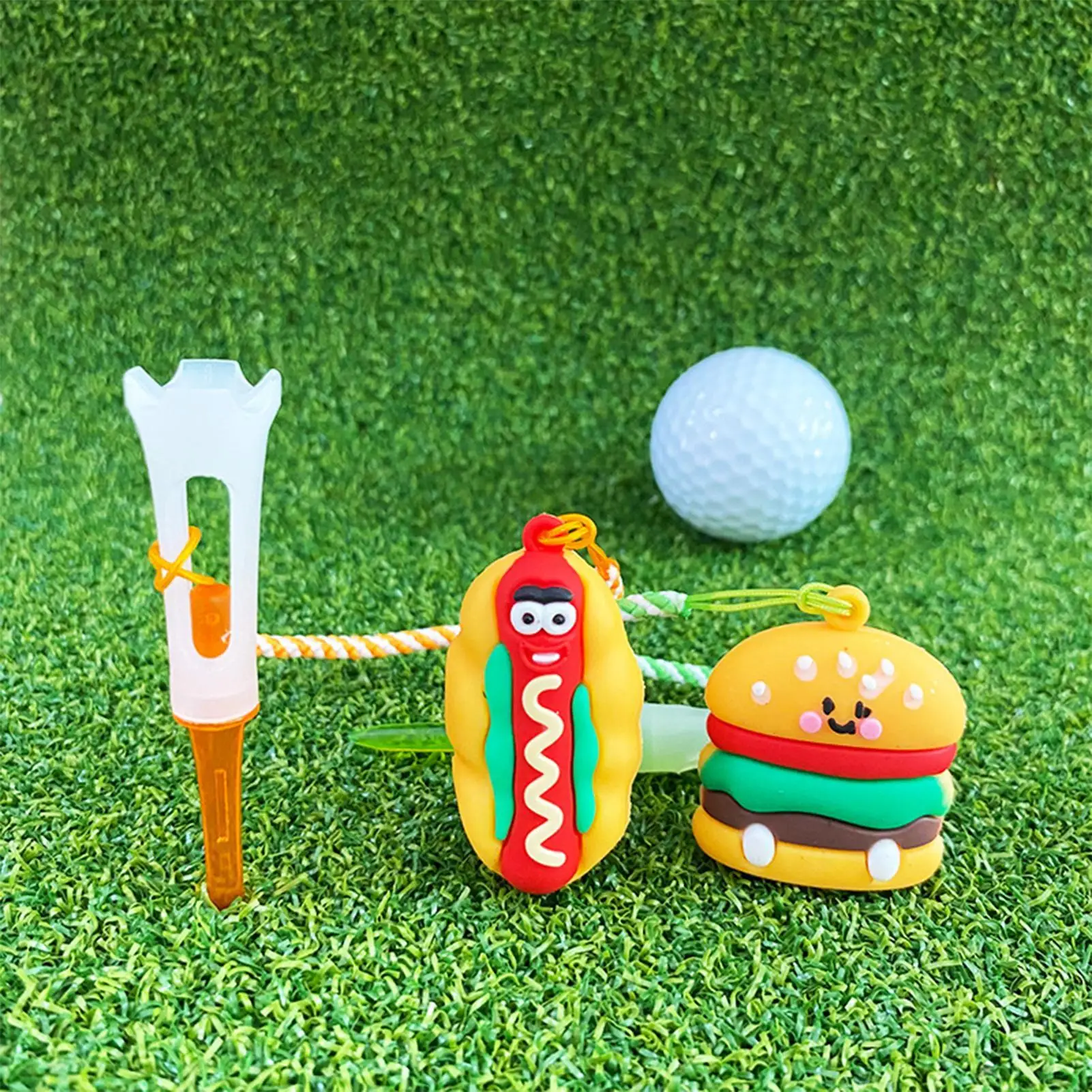 

Golf Tee Hanger Anti Lost Golf Practice Tee Holder Anti Lost Cute Food-Themed Sports Training Practice Gear For Dad Mother Women