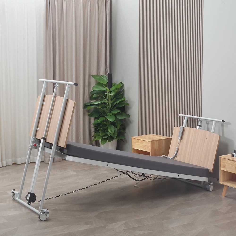 قضبان سرير بإطار سرير قابل للتعديل لسلامة كبار السن مع جيب تخزين بارتفاع قابل للتعديل ودعم الدرابزين الجانبي #2