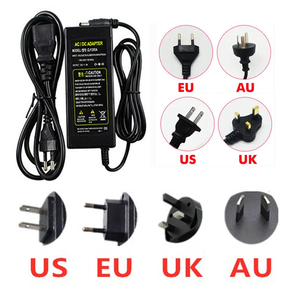 Adaptador de fuente de alimentación AC 110V - 220V DC 5V 12V 24 V, 1A 2A 3A 5A 6A 8A 10A 5 12 24 V, convertidor de transformador de voltios para