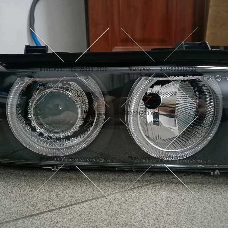 Applicable to BMW 5 series E39 headlights 520i523i525i528i530i angel eye LED aperture front lamp case cover