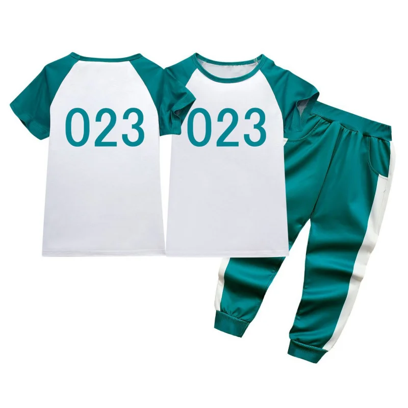 Kostium Kalmar Halloween O/X 023 Nowe Dziecięce Gry Personalizowane 2 Ubrania Koszulka Dres Dziecięcy Chłopcy Dziewczęta Bluzki Karnawałowa Impreza