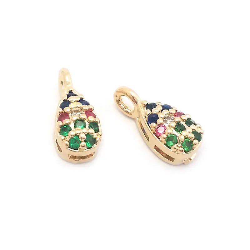 Colgantes con Forma de Gota en Color Oro de 18K, de Alta Calidad, para Collares y Pendientes, Accesorios de Joyería DIY, Tienda Oficial Rosediy