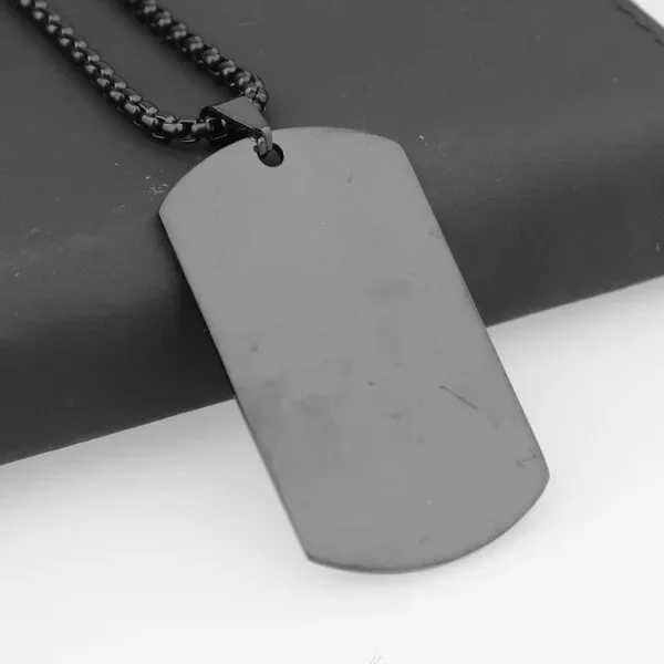 Stainless Steel Military Army Dog Tag Necklace Mens Stainless Steel Pendant Ball Bead Chain Necklace Fashion Jewelry Accessories