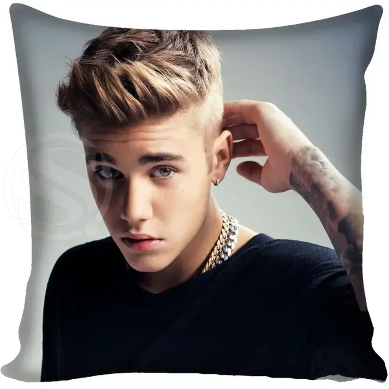 G0309 Hot Sale Custom Justin Bieber Pillowcase  Home Hot Pillow Cases 35x35cm 45x45cm Drop Shipping