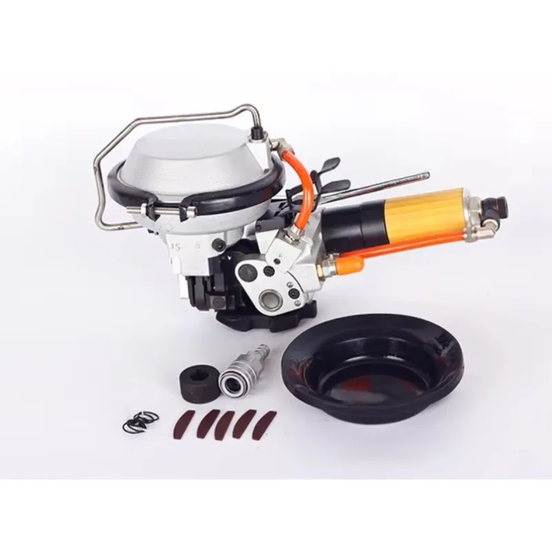 

GZD19 19mm Semi-Automatic Pneumatic Steel Band Strapping Machine Belt Cold Sealing Lightweight Packaging Tool 4kg Easy to Use