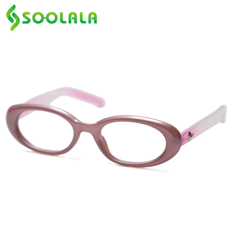 

SOOLALA 2023 Oval Anti Blue Light Reading Glasses Women Ladies Computer Frame Presbyopic Reader Farsighted Eyewear +0.5 to 4.0