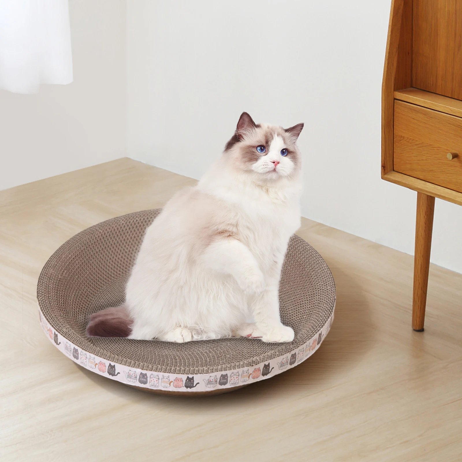 Cat Scratcher Bed Lounge Cat Beds Cat Scratching Board Grind Claws Cat Scratcher Pad Furniture Protection for Indoor Cats Rest