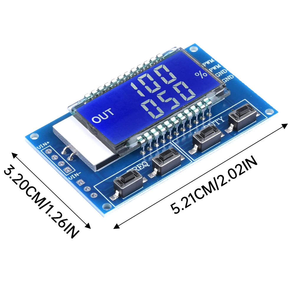 1Hz-150Khz Signal Generator 1 Channel PWM Pulse Frequency Duty Cycle Adjustable Module LCD Display 5V-30V PWM Board Module