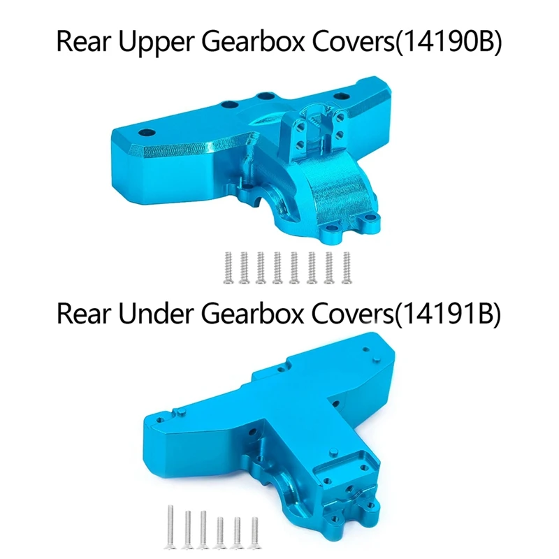 For 1/14 MJX 14210 14209 Rear Upper Under Gearbox Covers Differential Case Cover RC Car Upgrade Spare Parts