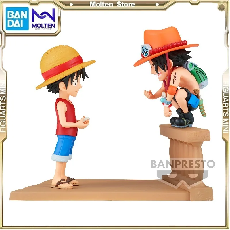 

Bandai Genuine ONE PIECE Portgas·D· Ace Monkey D. Luffy Action Figure Ornament Collectible Model Toys Children Birthday Gift