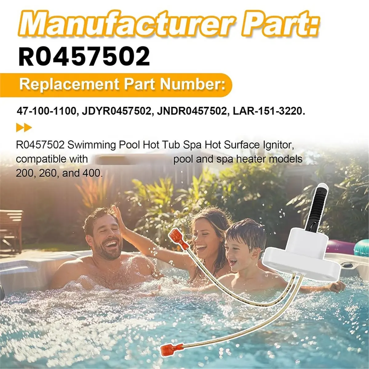 Nuevo Encendedor R0457502 2026 para Calentadores de Piscina y Spa Zodiac JXi Modelos 200, 260, 400 Reemplaza 47-100-1100