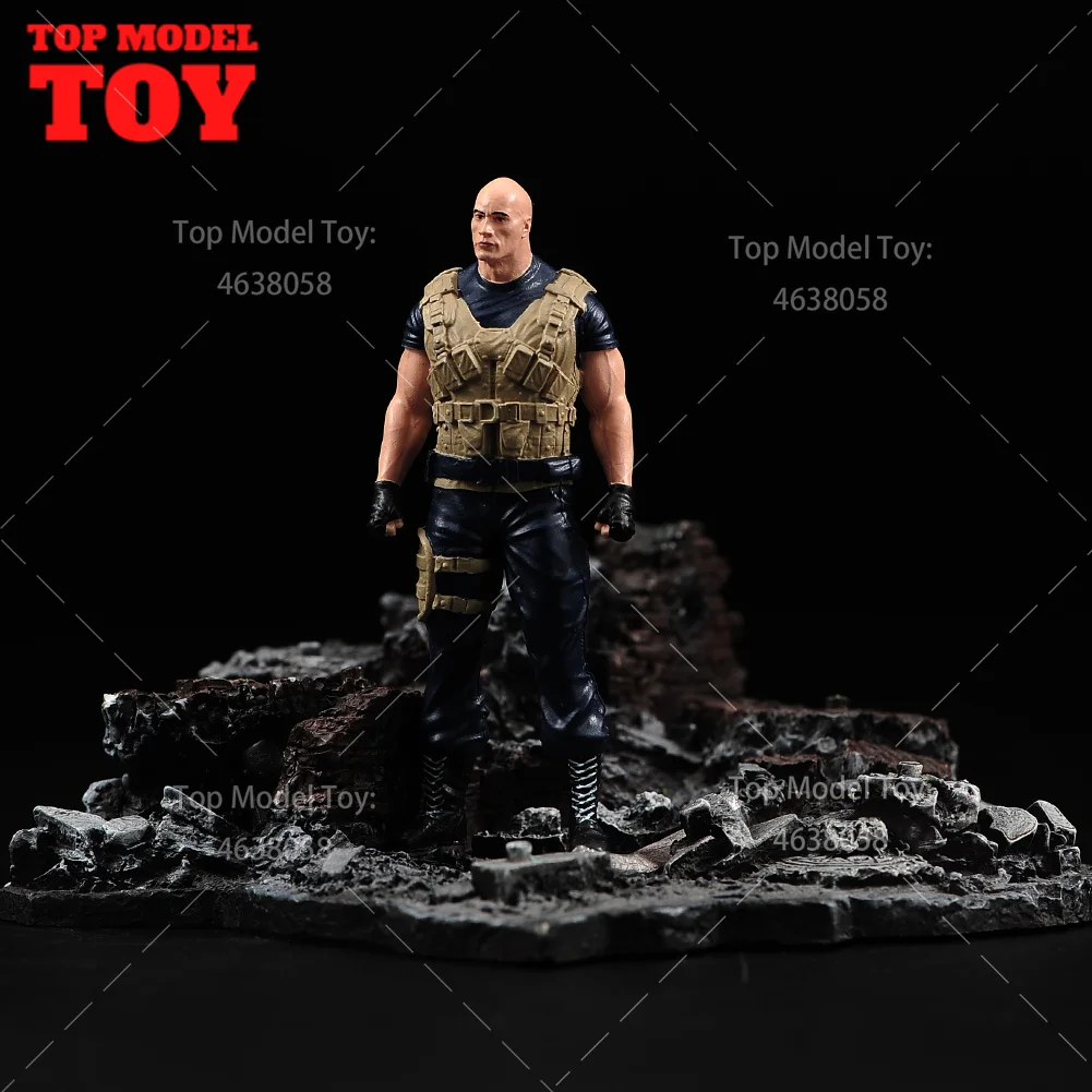 Painted Miniatures 1/64 1/43 1/24 Dwayne Johnson Scene Props Male Figures Model For Cars Vehicle Toy