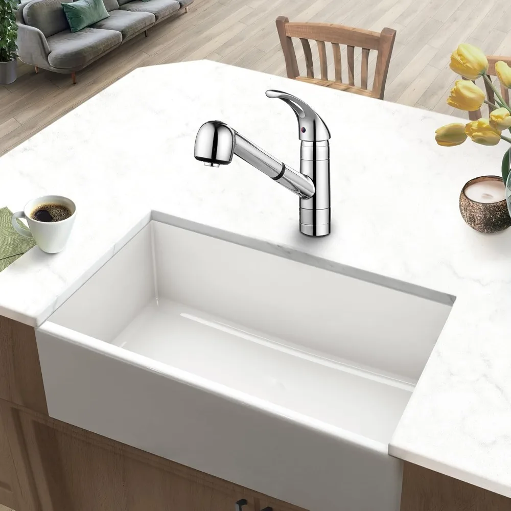 

Fireclay Farmhouse/Apron Front Kitchen Sink