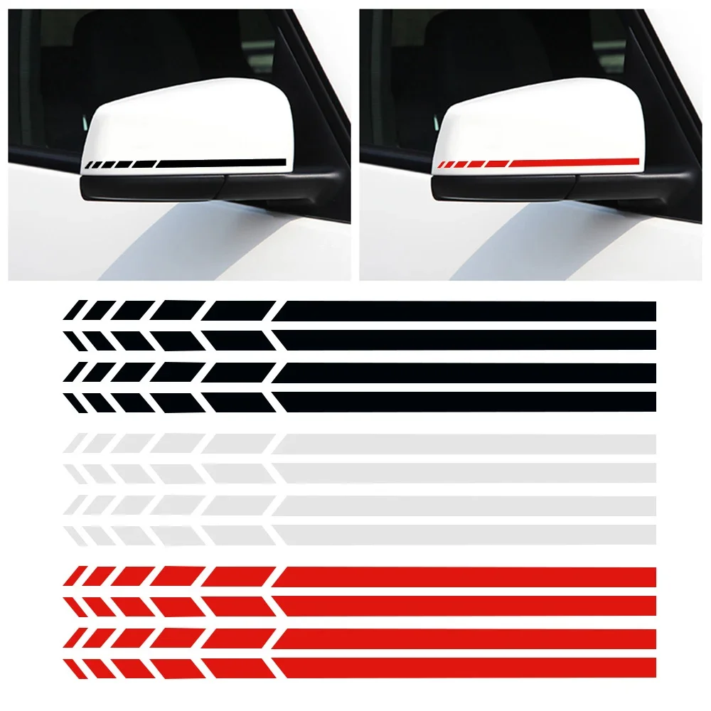 4 Pieces/set of Car Sticker Rearview Mirror Decoration Side Decal Stripe Vinyl Car Rearview Mirror Decoration Stripe 20*7cm