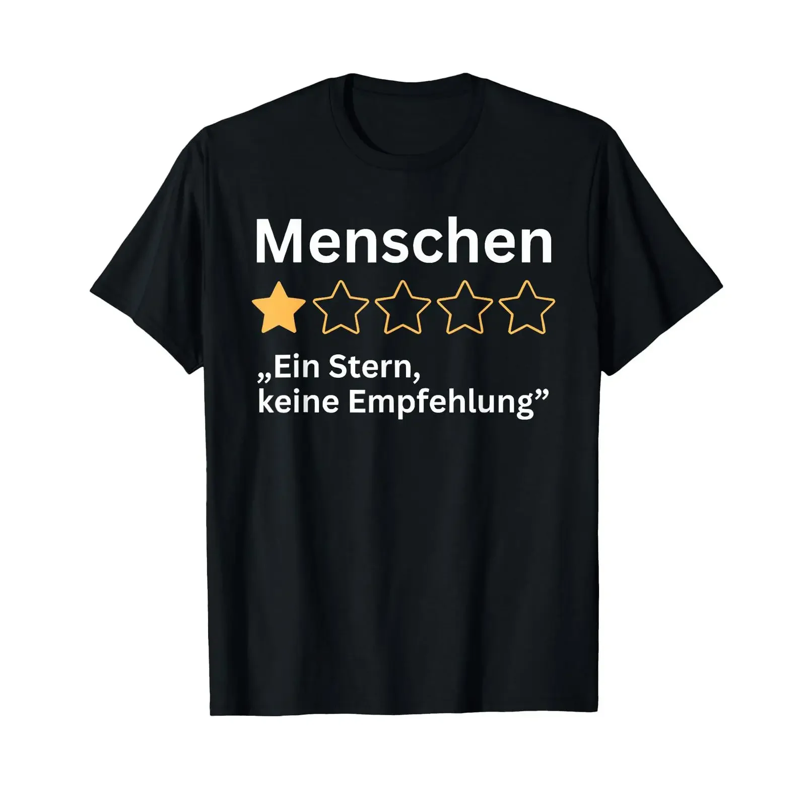 T Shirt with German Text Menschen Ein Stern Keine empfehlung vintage Washed homme Slightly fashion designer clothes Casual